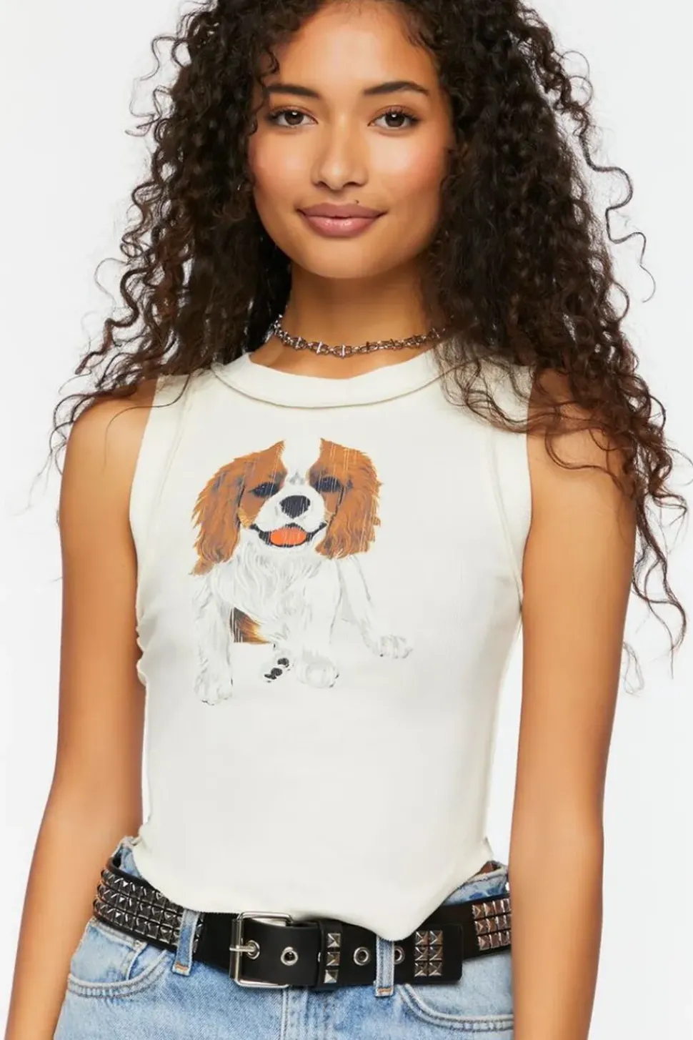 Cavalier Dog Graphic Tank Top
