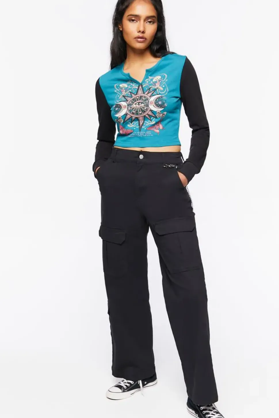 Celestial Graphic Cropped Tee