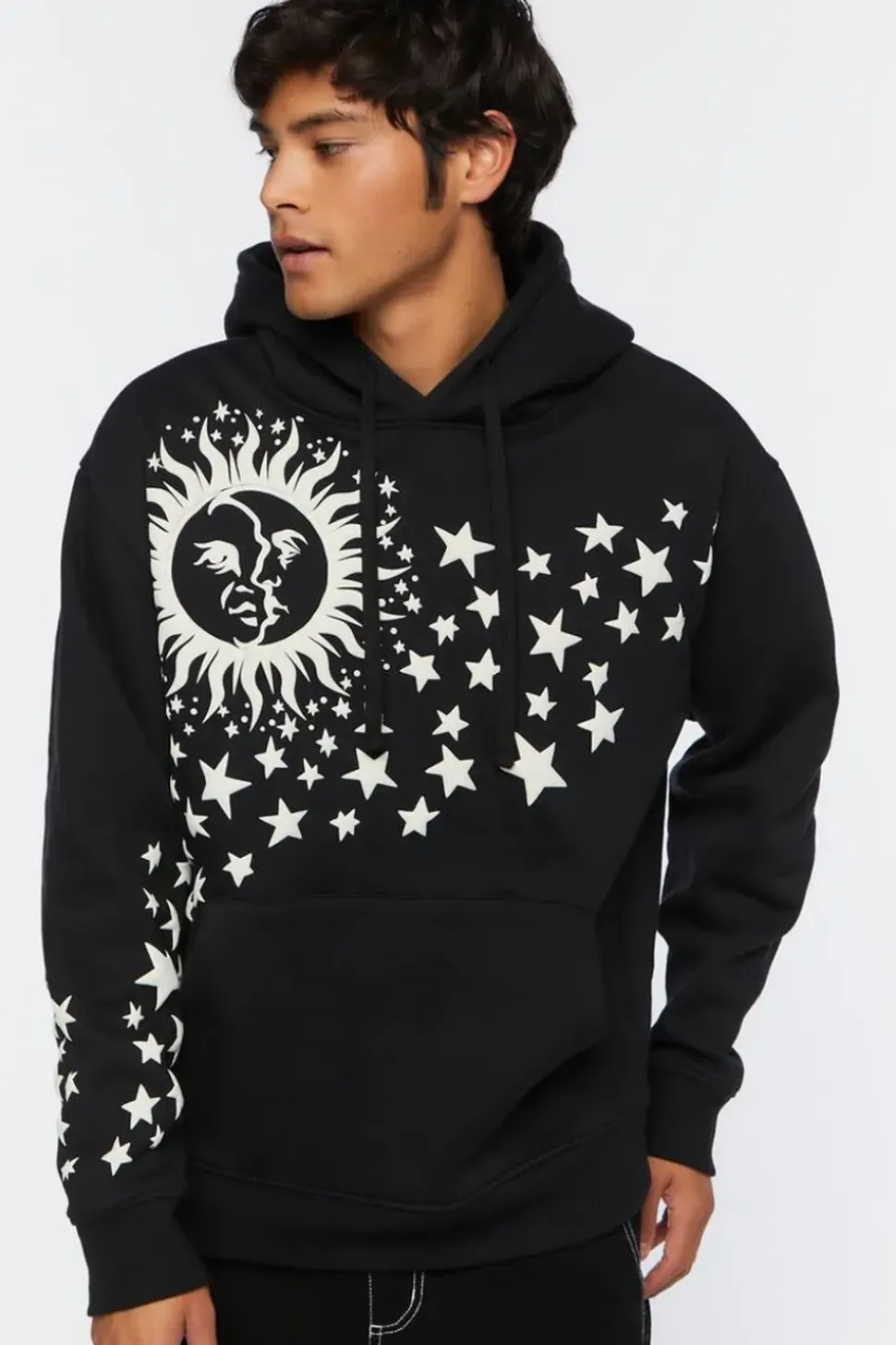 Celestial Sun & Stars Graphic Hoodie