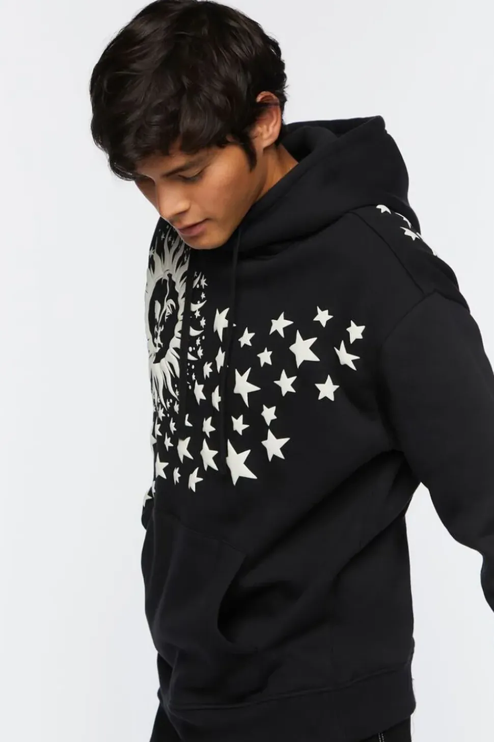 Celestial Sun & Stars Graphic Hoodie
