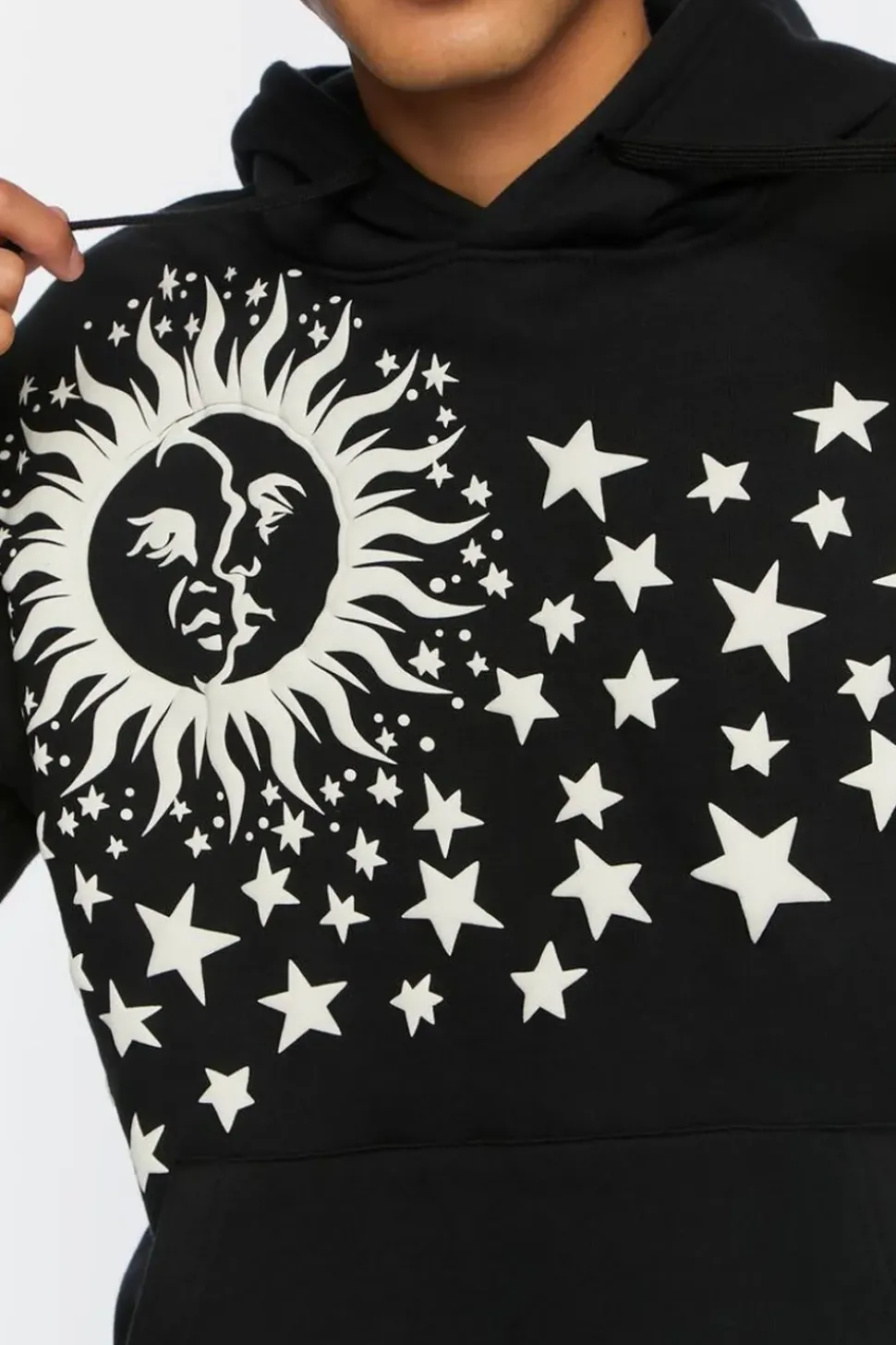Celestial Sun & Stars Graphic Hoodie