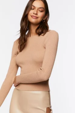 Chain Back Sweater-Knit Top