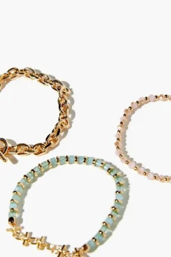 Chain & Beaded Bracelet Set