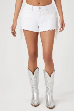 Chain Belt Denim Shorts