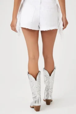 Chain Belt Denim Shorts