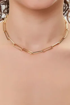 Chain Choker Necklace & Bracelet Set