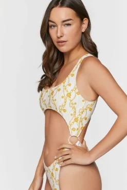 Chain Cutout One-Piece Swimsuit