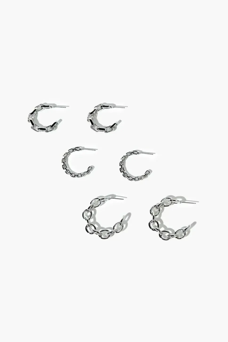 Chain Hoop Earring Set