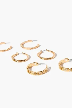 Chain Hoop Earring Set