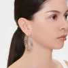 Chain Open-End Hoop Earrings