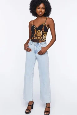Chain Print Mesh Bodysuit