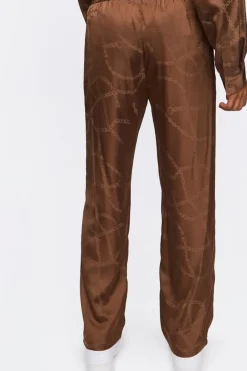 Chain Print Slim-Fit Pants