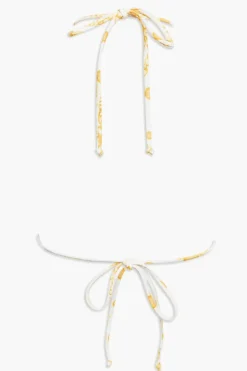 Chain Print Triangle Bikini Top