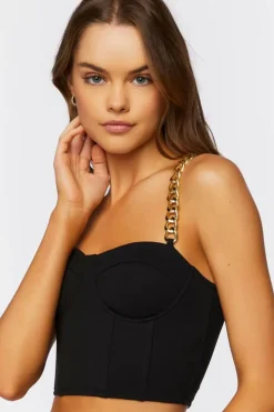 Chain-Strap Bustier Cami