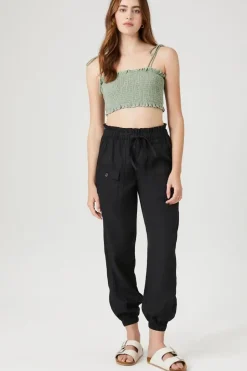 Chambray Drawstring Joggers