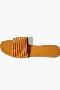 Channel-Stitch Flap Sandals