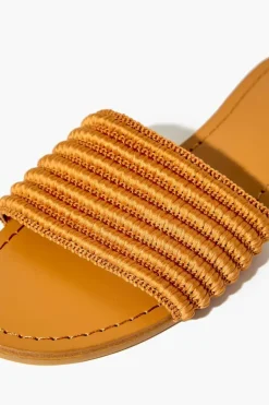 Channel-Stitch Flap Sandals