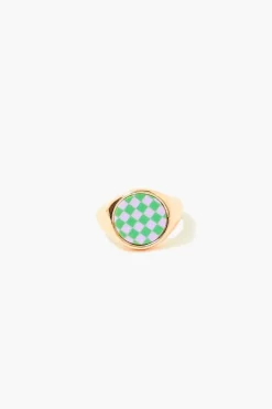 Checkered Cocktail Ring