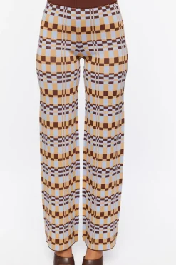 Checkered Crop Top & Pants Set