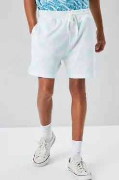 Checkered Drawstring Sweatshorts