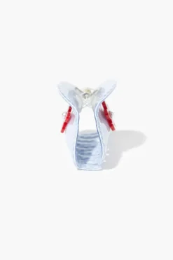 Checkered Floral Claw Clip