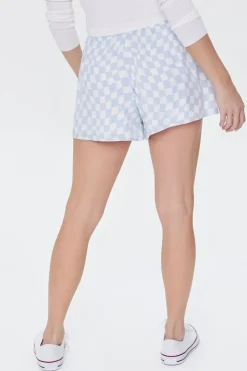 Checkered High-Rise Shorts