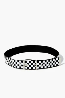 Checkered Print Belt