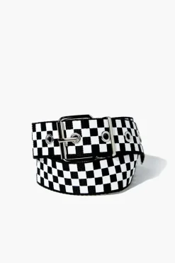 Checkered Print Belt