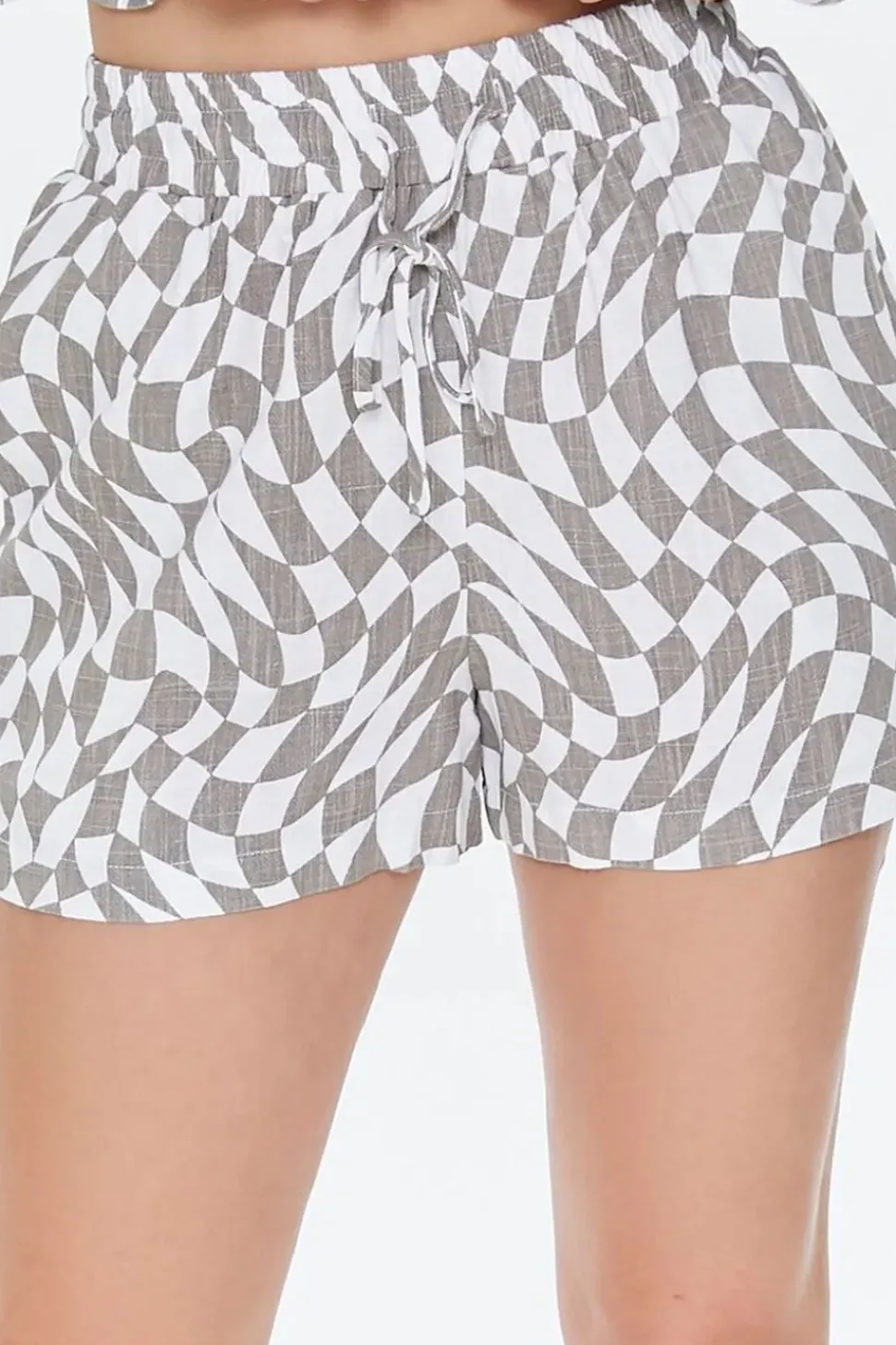 Checkered Print Shirt & Shorts Set