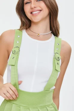 Checkered Suspender Skirt