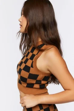 Checkered Sweater Vest