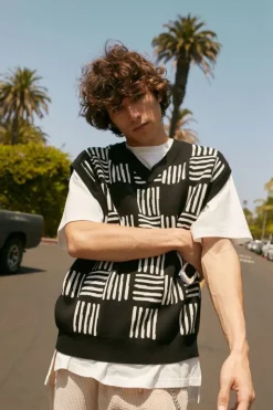 Checkered Sweater Vest