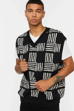 Checkered Sweater Vest