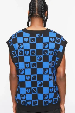 Checkered Yin Yang Sweater Vest
