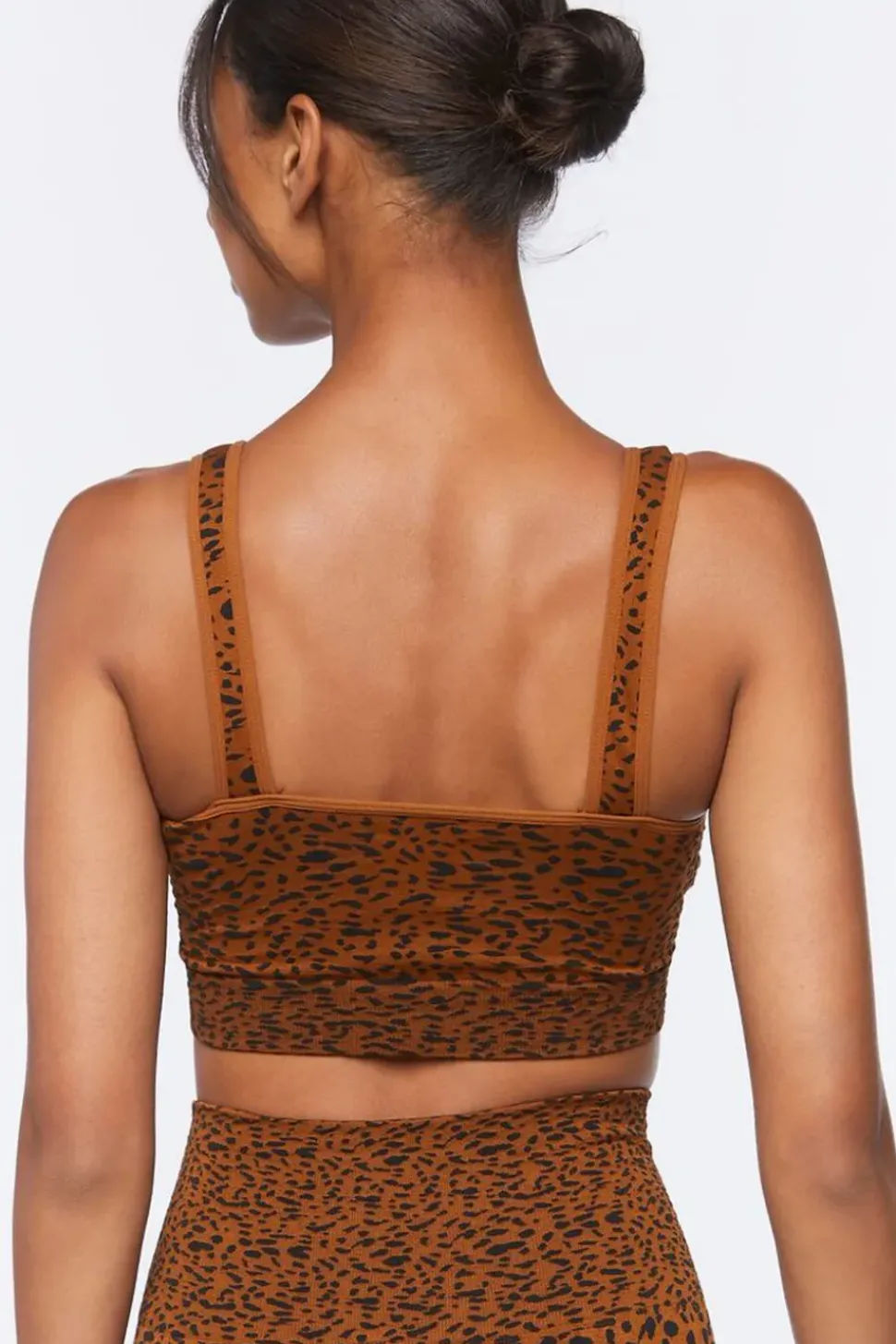 Cheetah Print Longline Sports Bra