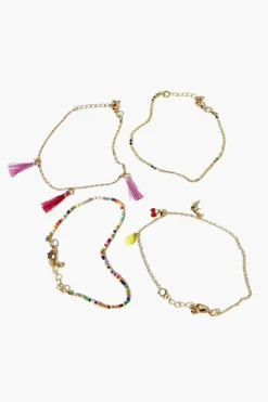 Cherry Charm Chain Anklet Set