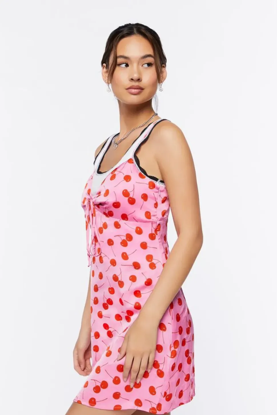 Cherry Print Mini Cami Dress