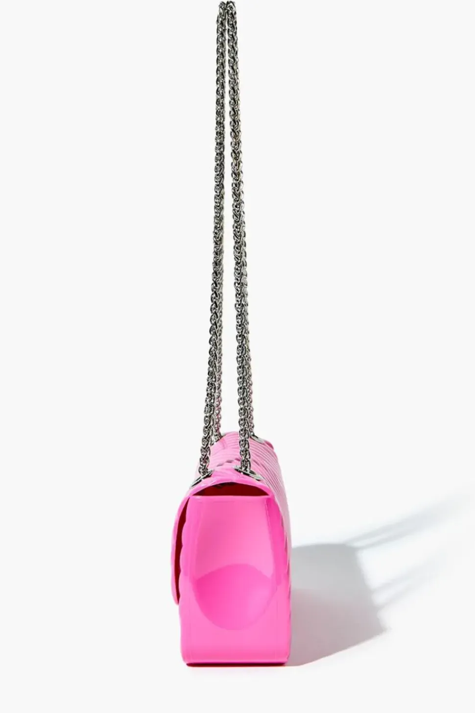 Chevron-Quilted Chain Crossbody Bag