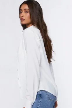 Chiffon Dolphin-Hem Shirt