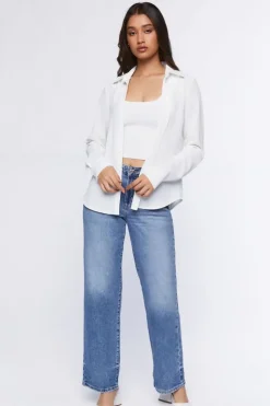 Chiffon Dolphin-Hem Shirt