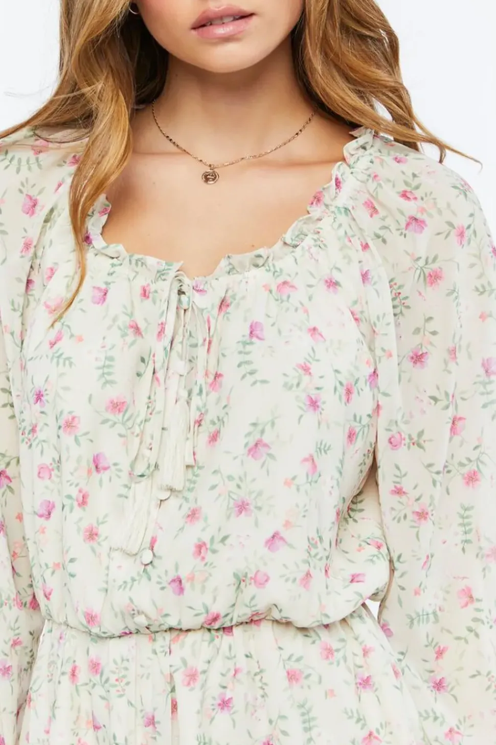 Chiffon Floral Print Romper