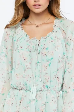Chiffon Floral Print Romper