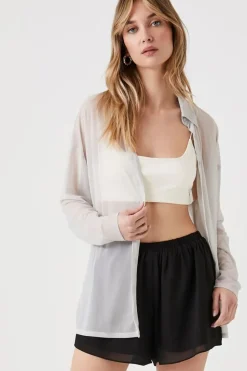 Chiffon High-Rise Shorts