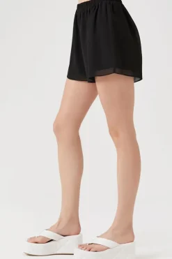Chiffon High-Rise Shorts