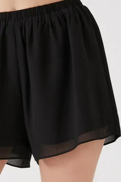 Chiffon High-Rise Shorts