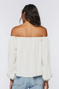 Chiffon Off-The-Shoulder Top