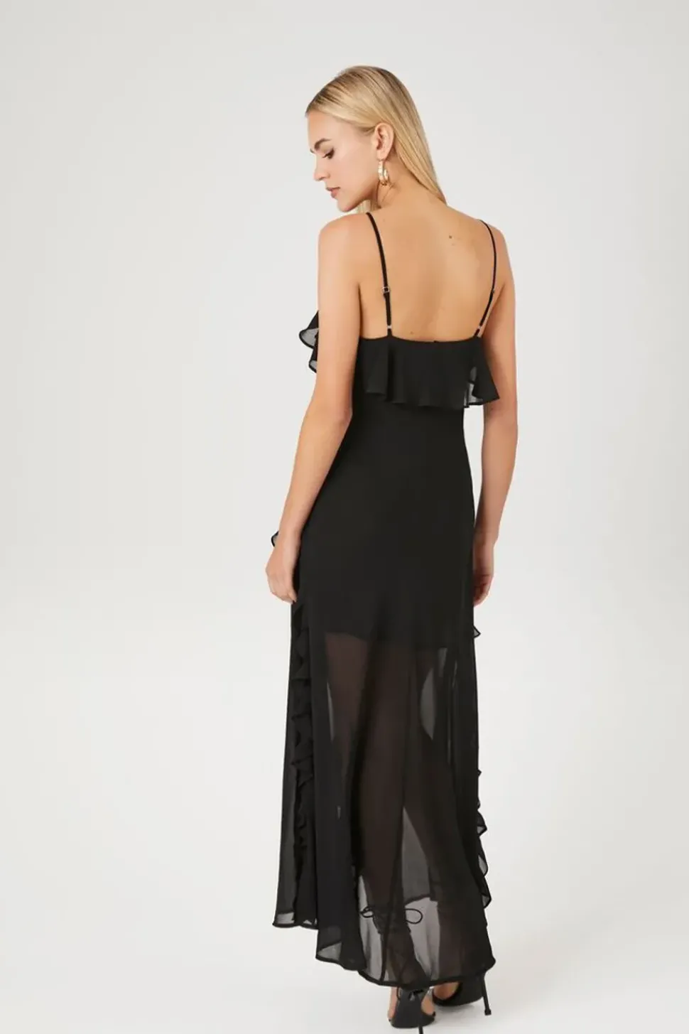 Chiffon Ruffle Maxi Dress