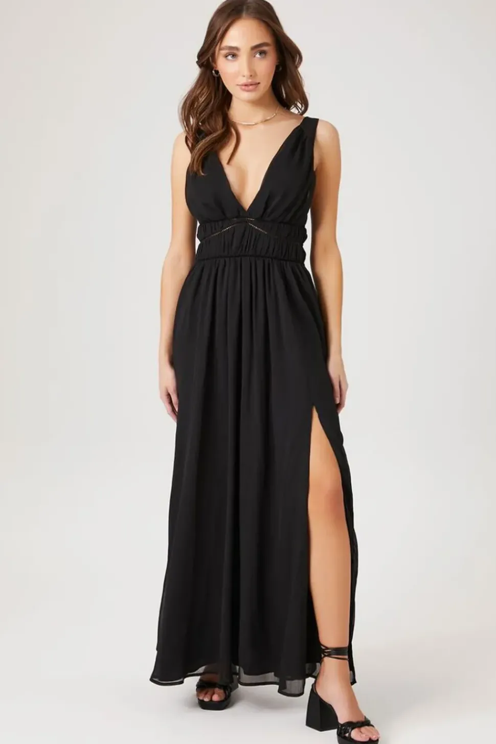 Chiffon Sleeveless Midi Dress