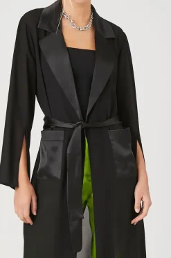 Chiffon Tie-Front Kimono