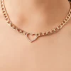 Chunky Chain Heart Necklace